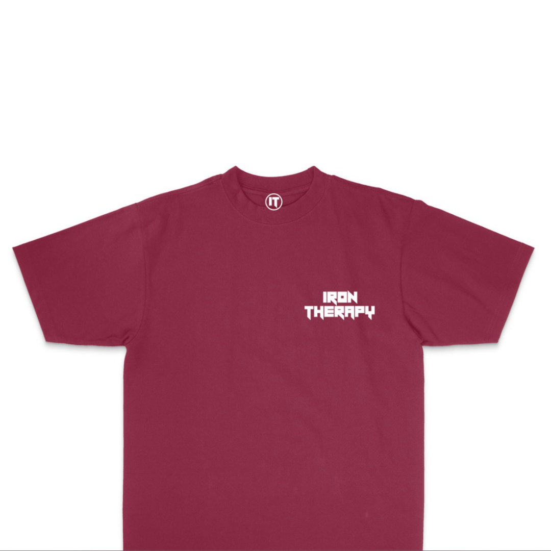 Inspirational Burgundy T-shirt For Everyday Wear- HEAL IN YOUR OWN WAY
