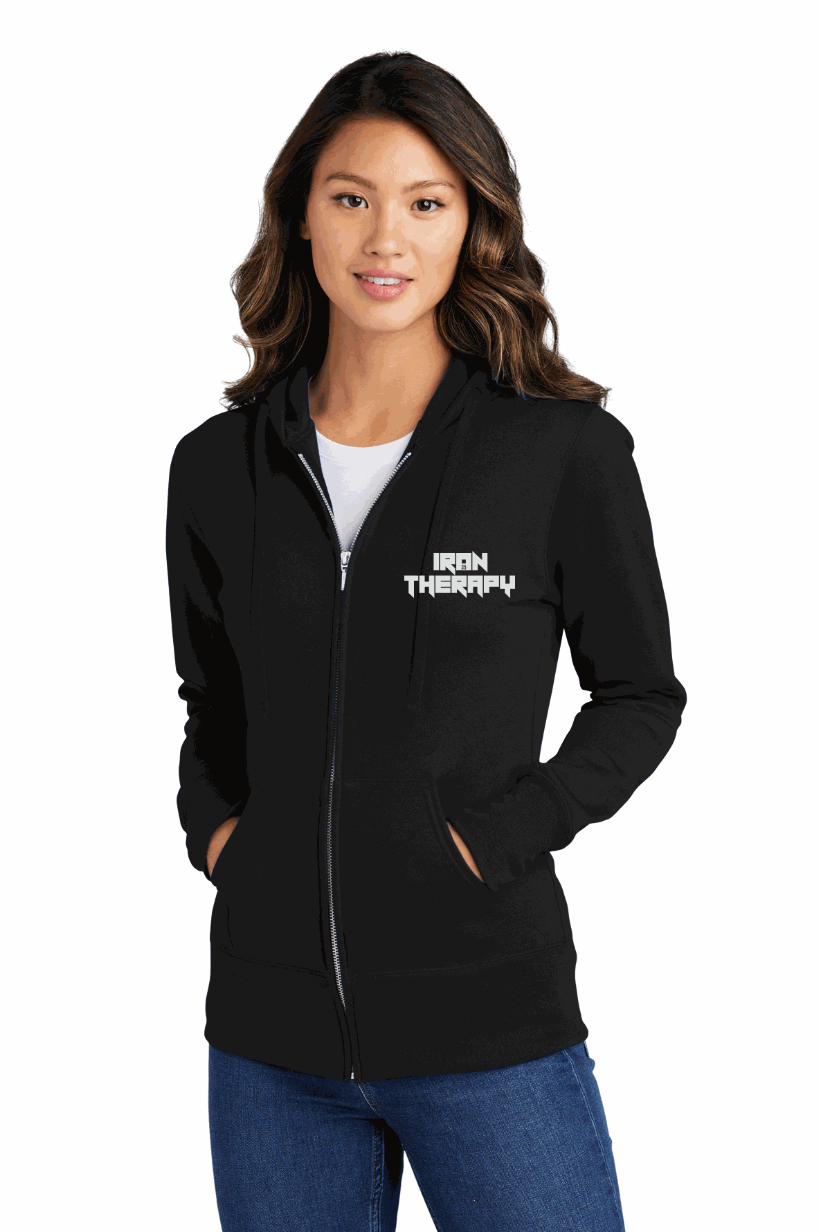 Black Unisex Iron Therapy Activewear Gym Jacket for Workouts