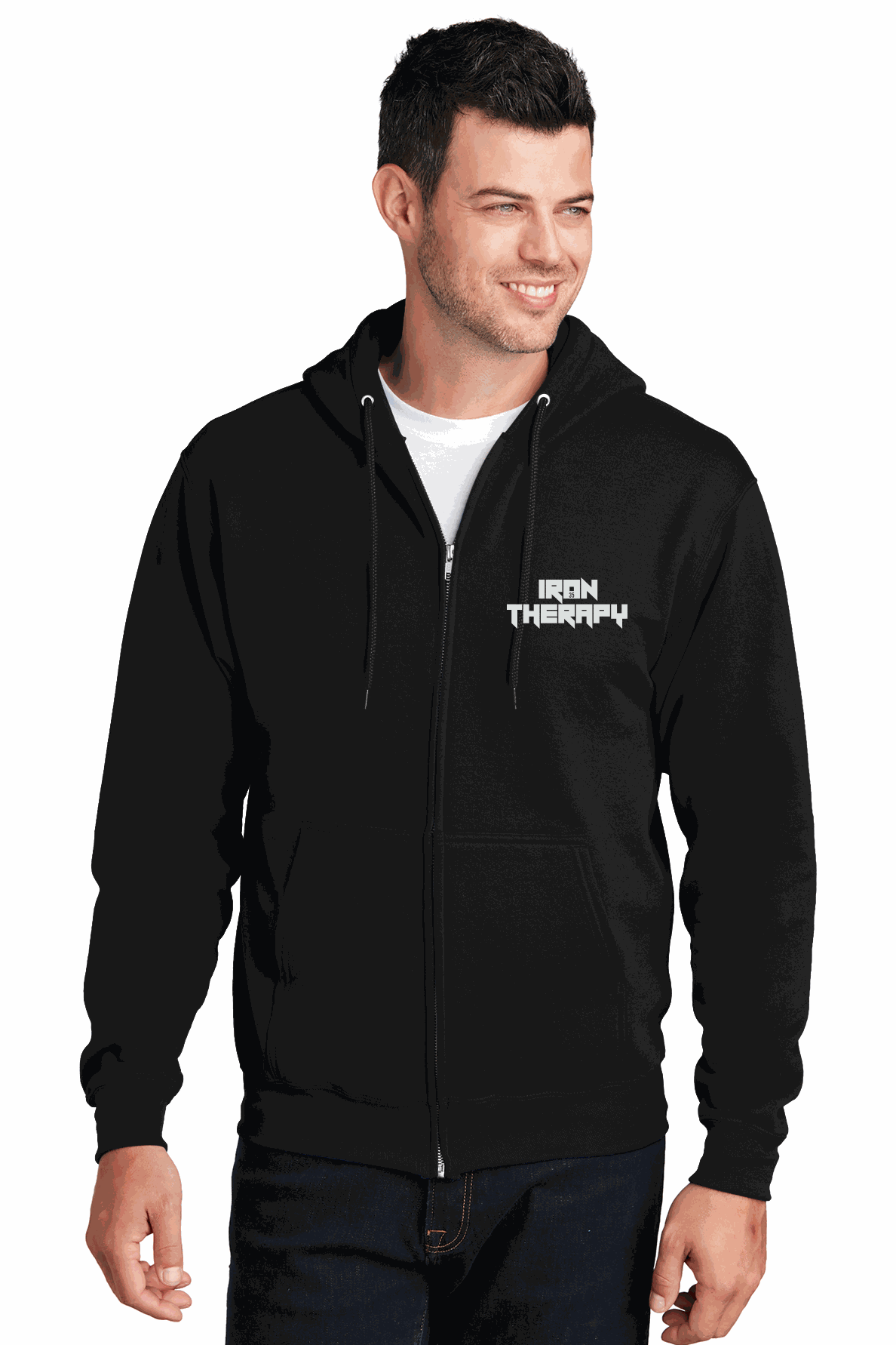 Black Unisex Iron Therapy Activewear Gym Jacket for Workouts