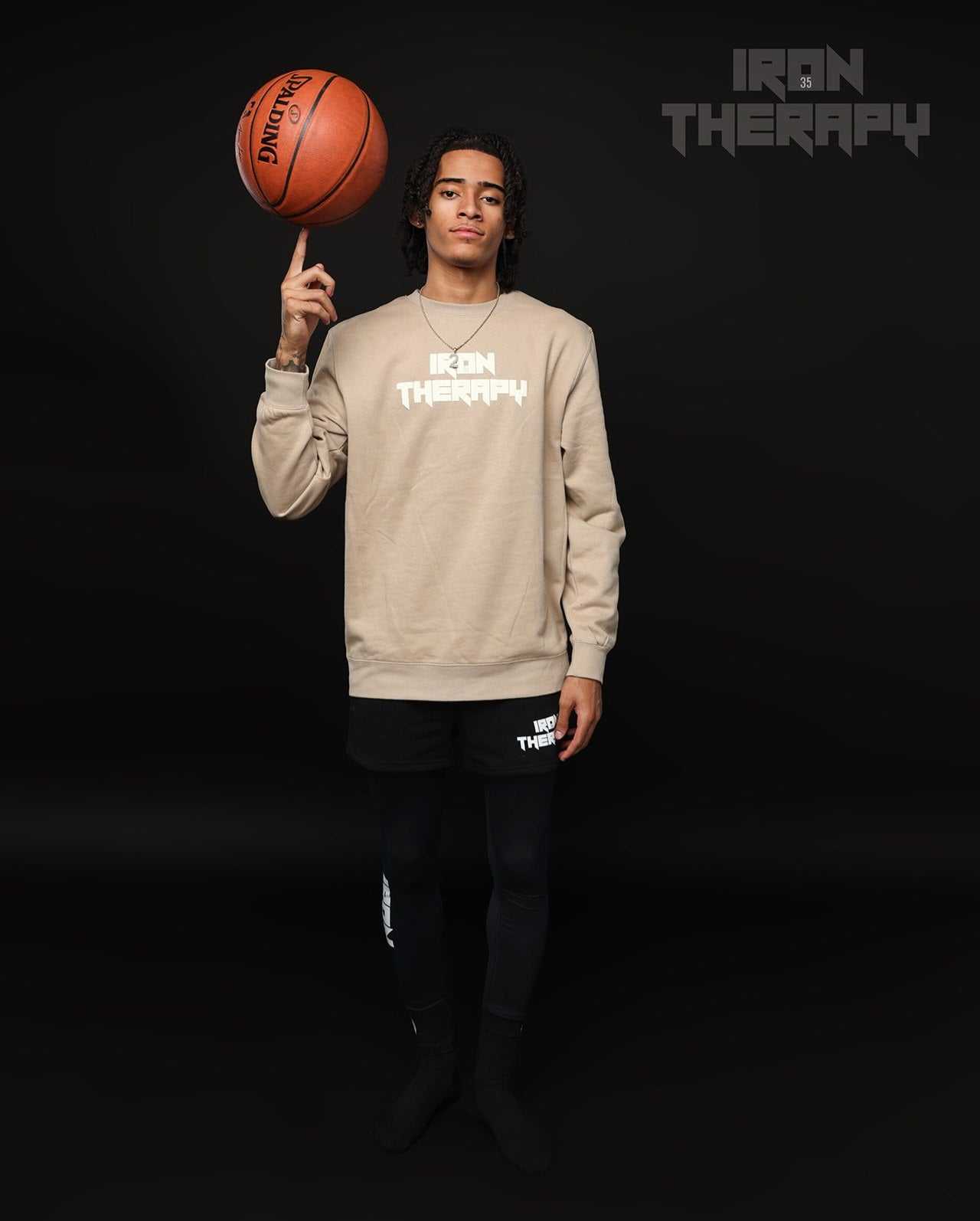 therapeutic crewneck sweater with iron therapy