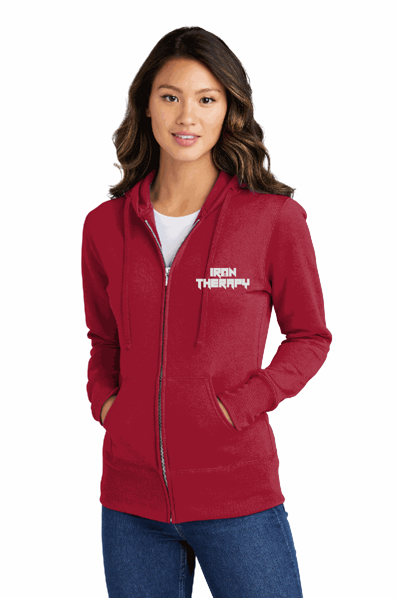 Red Unisex Activewear Iron Therapy Gym Sportswear Top