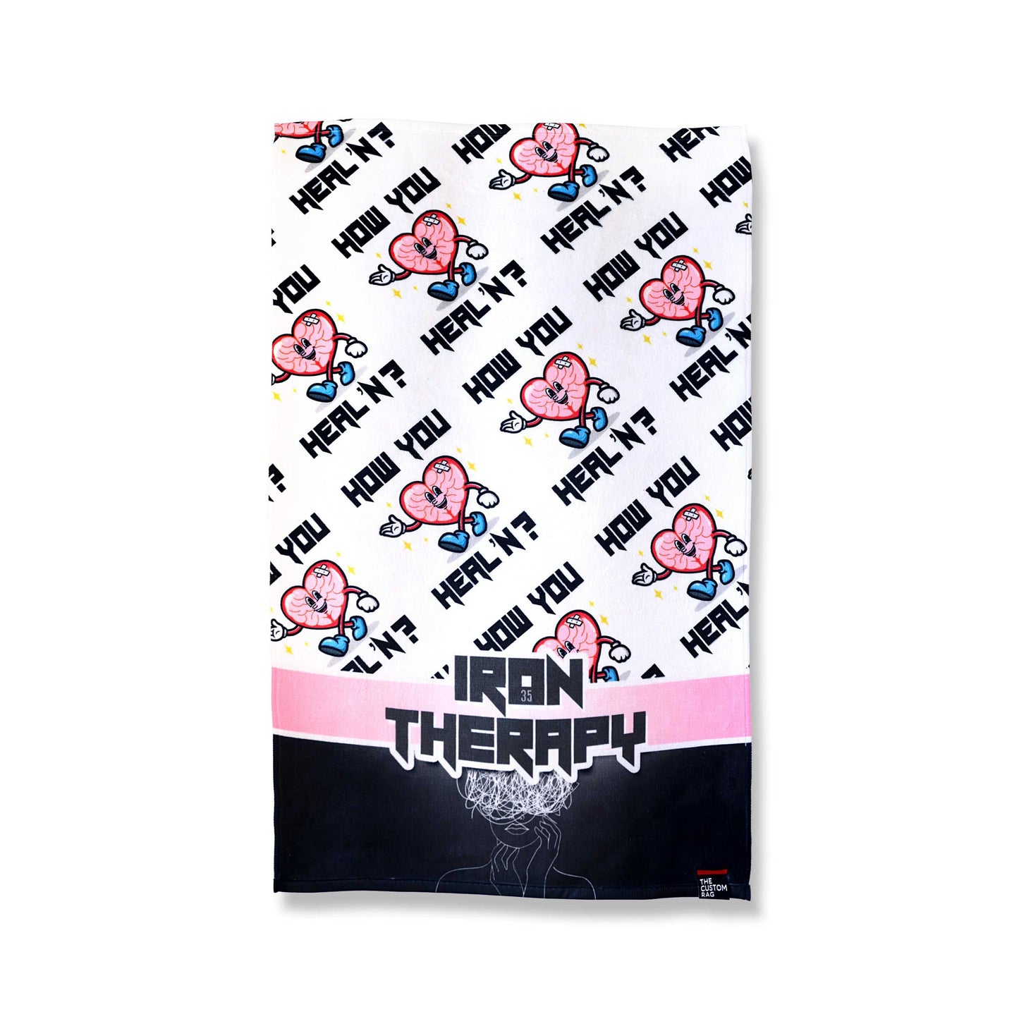 Soft white How You Heal'n custom towel for comfort and peace