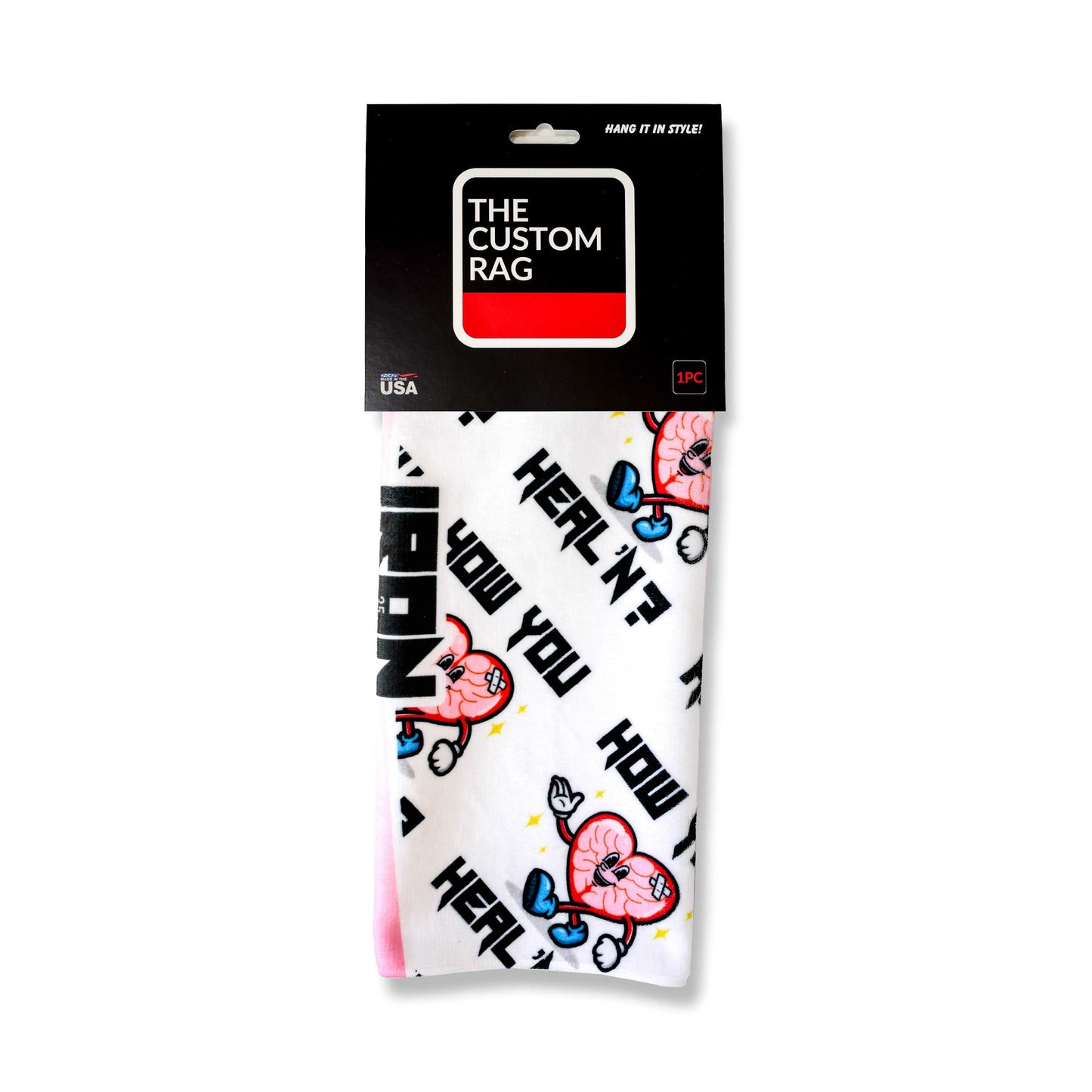 Soft white How You Heal'n custom towel for comfort and peace
