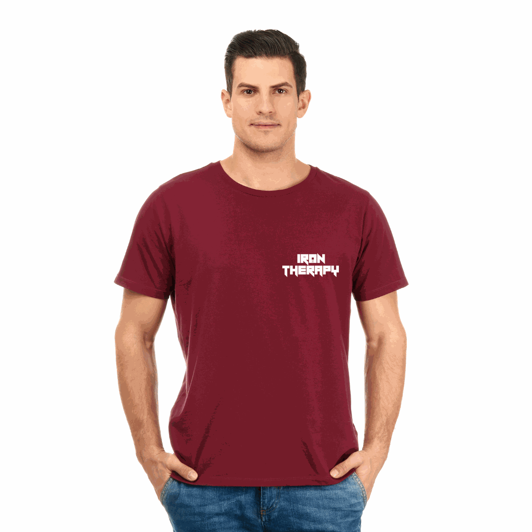 Inspirational Burgundy T-shirt For Everyday Wear- HEAL IN YOUR OWN WAY