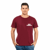 Inspirational Burgundy T-shirt For Everyday Wear- HEAL IN YOUR OWN WAY