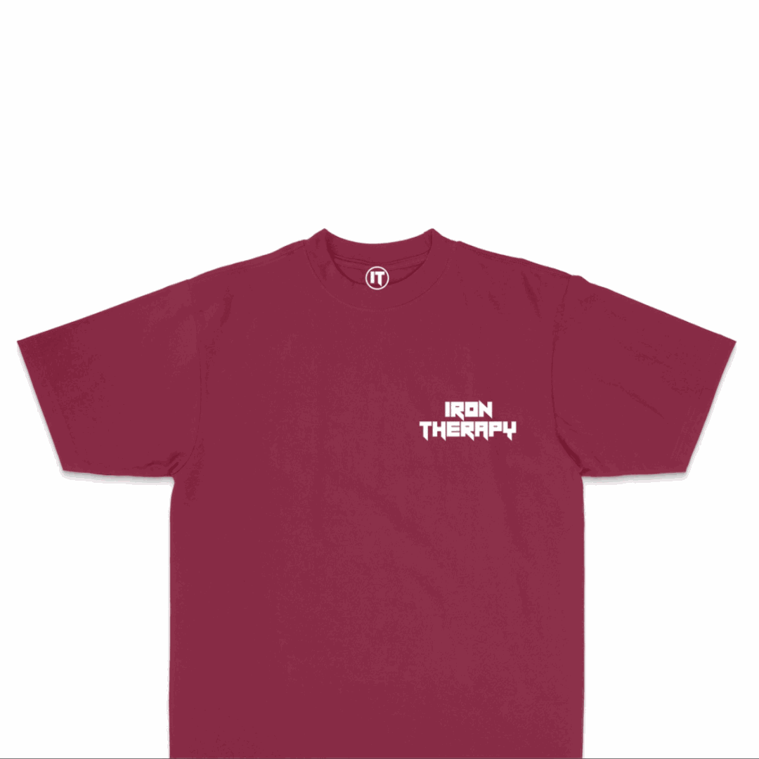 Inspirational Burgundy T-shirt For Everyday Wear- HEAL IN YOUR OWN WAY