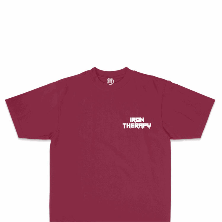 Inspirational Burgundy T-shirt For Everyday Wear- HEAL IN YOUR OWN WAY