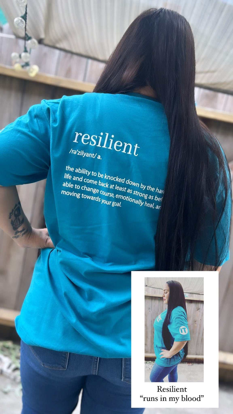 Iinspirational resilient tees t-shirt for empowerment