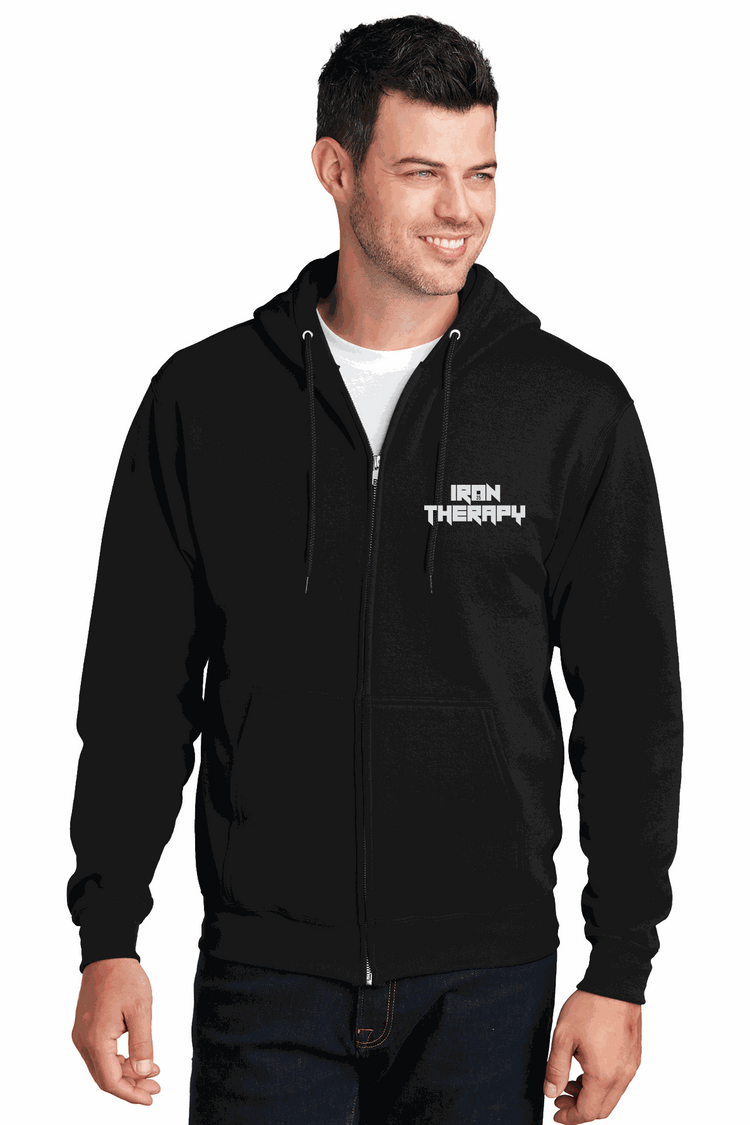 Black Unisex Iron Therapy Activewear Gym Jacket for Workouts