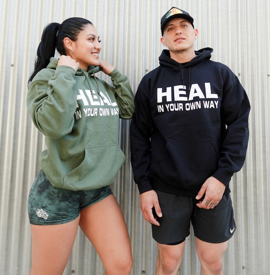 Green Healing Hoodie for Wellness and Stress-Free Comfort